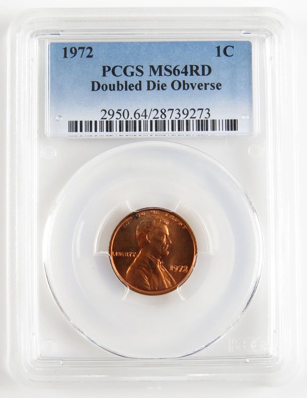 PCGS 1972 Double Die Obverse Lincoln Penny MS64RD: PCGS 1972 Double Die Obverse Lincoln Penny MS64RD Graded and Slabbed. These Coins ARE NOT Professionally Graded, We DO NOT Grade Coins, Please Request Enough Photos and/or Information to Make your Own