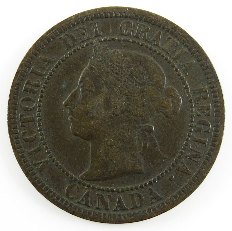 Canada 1887 Large One Cent Canadian Victoria Penny: Canada 1887 Large One Cent Canadian Victoria Penny Coin. These Coins ARE NOT Professionally Graded, We DO NOT Grade Coins, Please Request Enough Photos and/or Information to Make your Own Value Judgme