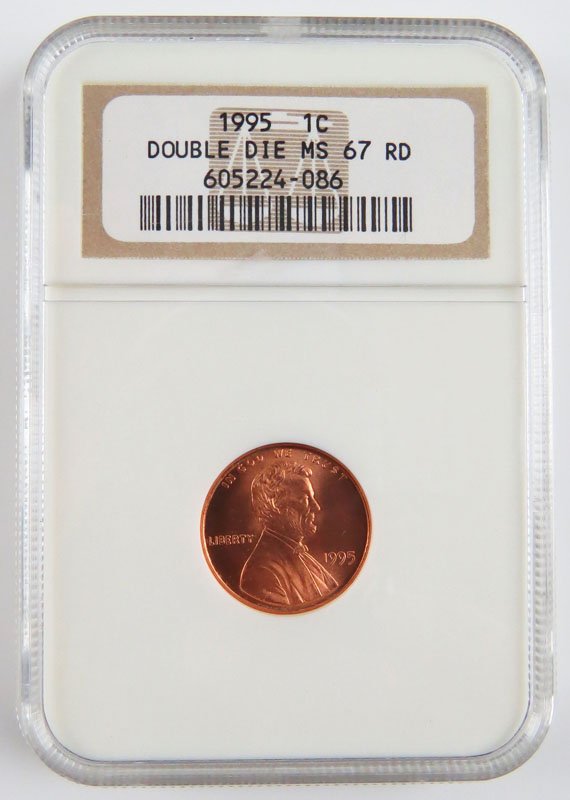 NCG Graded and Slabbed 1995 Double Die Lincoln Penny: NCG Graded and Slabbed 1995 Double Die Lincoln Penny MS67 Red. These Coins ARE NOT Professionally Graded, We DO NOT Grade Coins, Please Request Enough Photos and/or Information to Make your Own Value