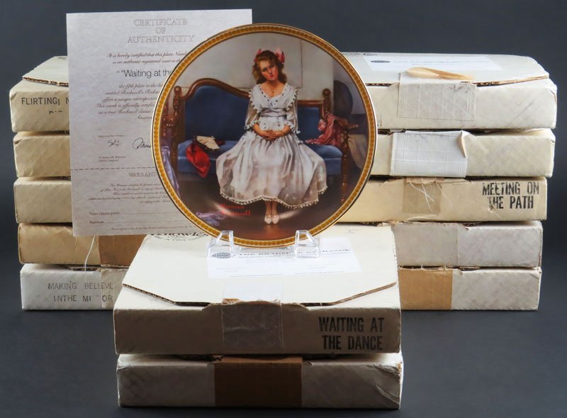Twelve (12) Norman Rockwell Collector Plates in: Twelve (12) Norman Rockwell Collector Plates in Original Boxes. Very Good Condition. Measures 8-1/2 Inches Diameter. Shipping $85.00
