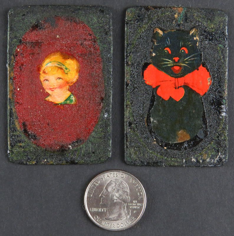 Two (2) Old Persian Playing Cards. Unsigned. As Found: Two (2) Old Persian Playing Cards. Unsigned. As Found Condition. Measures Less Than 2-1/2 Inches by 1-5/8 Inches. Shipping $20.00