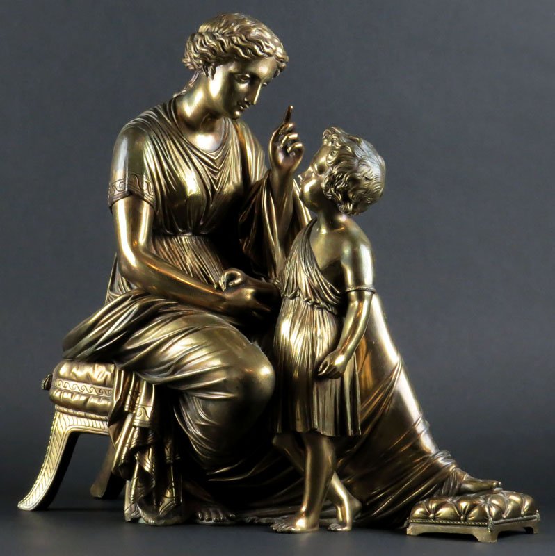 Romantic style Gilt Bronze Sculpture "The Story Teller": Romantic style Gilt Bronze Sculpture "The Story Teller" Unsigned. Good Condition. Measures 16 Inches by 16 Inches by 5-1/2 Inches. Shipping $100.00