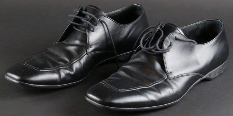 Pair of Prada Mens Shoes. Good Used Condition. Cant: Pair of Prada Mens Shoes. Good Used Condition. Cant Tell what Size but Possibly Size 9. Shipping $20.00