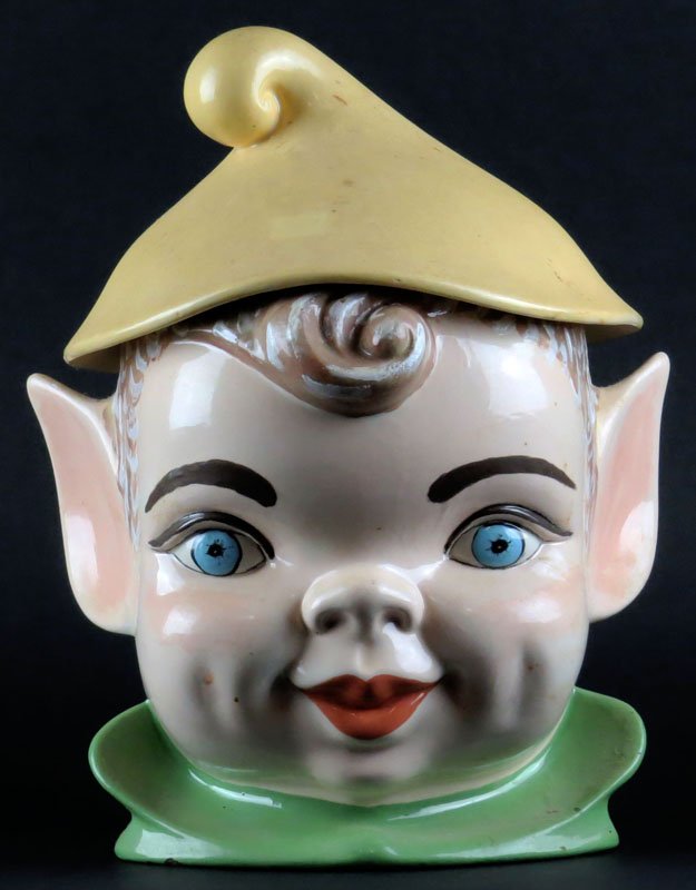 Holland Mold Elf Ceramic Cookie Jar. Signed. Good: Holland Mold Elf Ceramic Cookie Jar. Signed. Good Condition. Measures 13 Inches Tall and 10 Inches Wide. Shipping $35.00