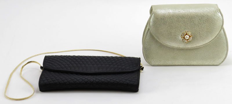 Michelle LaLonde Handbag. Signed "Michelle LaLonde New: Michelle LaLonde Handbag. Signed "Michelle LaLonde New York". Good Condition. Together with Bally Handbag. Signed "Bally Italy". Both Size Small. Good Used Condition. Shipping $20.00