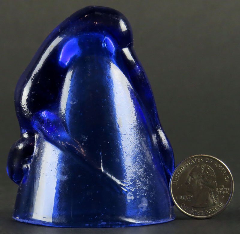 Art Deco Cobalt Blue Nude Bottoms Up Shot Glass.: Art Deco Cobalt Blue Nude Bottoms Up Shot Glass. Unsigned. Good Condition. Measures 3-1/4 Inches Tall and 2-3/8 Inches Diameter. Shipping $20.00