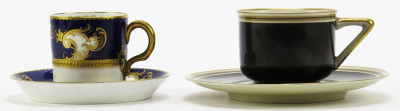 Two (2) Demitasse Cups and Saucers. One is Royal Crown: Two (2) Demitasse Cups and Saucers. One is Royal Crown Derby Other is Heinrich. Both in Good Condition. Measures: 3 Inches High and 5 Inches Wide. Shipping $30.00