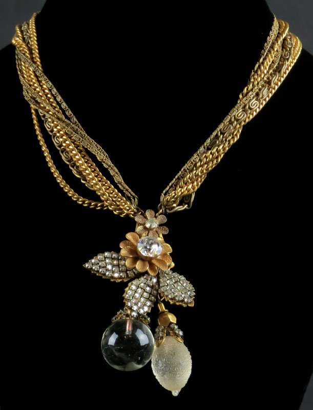 Miriam Haskell Costume Necklace with Old Mark. Good: Miriam Haskell Costume Necklace with Old Mark. Good Condition. Measures 18 Inches. Shipping $20.00