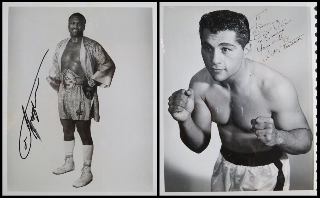 Two (2) Miscellaneous Autographed Photos of Boxers.: Two (2) Miscellaneous Autographed Photos of Boxers. Good Condition. Shipping $10.00