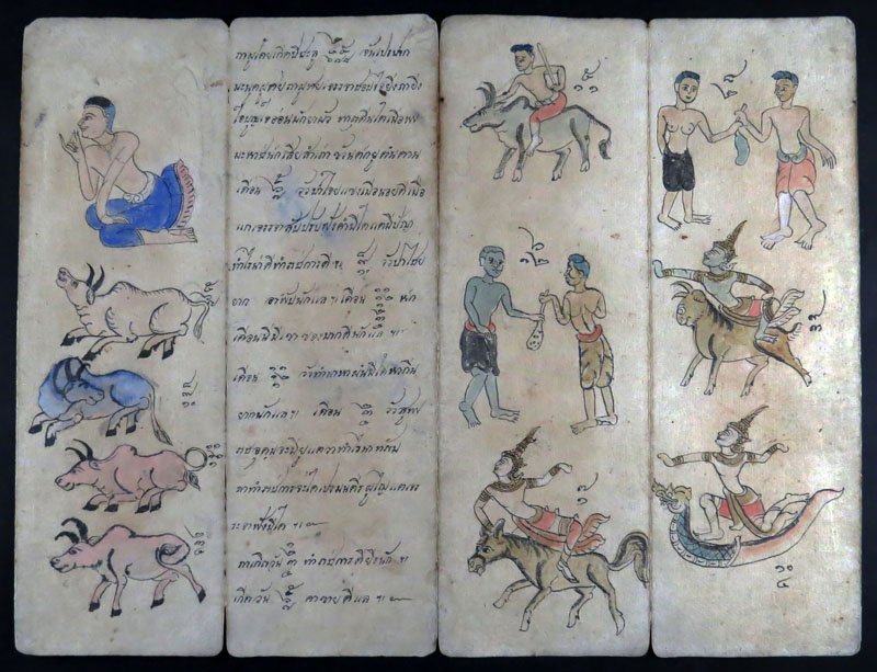 Antique Buddhist Illustrated Manuscript. Please Examine: Antique Buddhist Illustrated Manuscript. Please Examine This Lot Carefully Before Bidding, We are Selling it in "AS IS" Condition. Measures 18-1/4 Inches by 14 Inches Wide. Shipping $20.00
