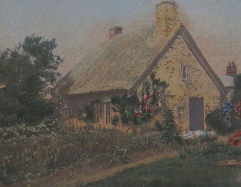 Wallace Nutting Framed Scene "Grandfathers Garden" Well: Wallace Nutting Framed Scene "Grandfathers Garden" Well Signed. Good Condition. Frame Measures 7-3/4 Inches by 9-3/4 Inches. Shipping $20.00