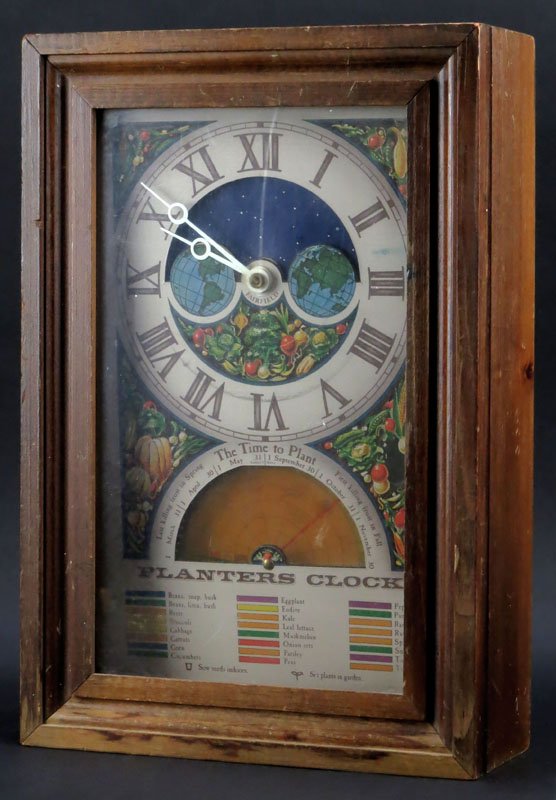 Vintage Fairfield Electric Planters Clock. Signed. Face