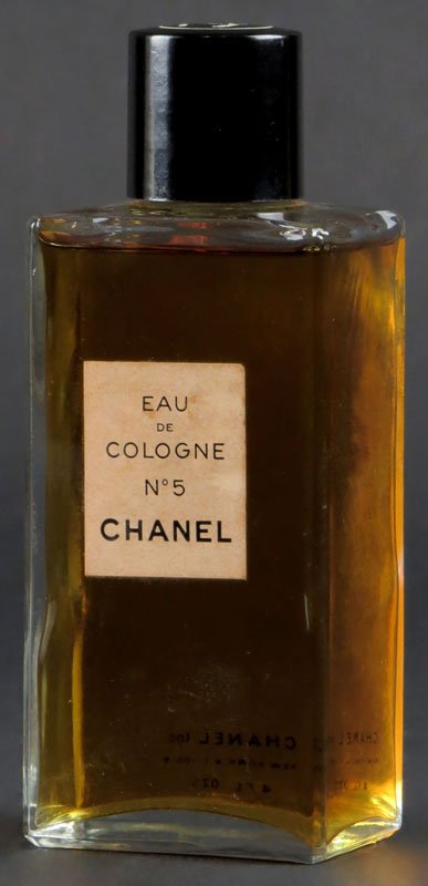4 Fluid Ounce Eau de Cologne No. 5 Chanel Full or: 4 Fluid Ounce Eau de Cologne No. 5 Chanel Full or Almost Full Bottle. Measures 5-1/8 Inches Tall. We Will Not Ship This Item In-House Due to Postal Regulations, But Would be Happy to Recommend a List 