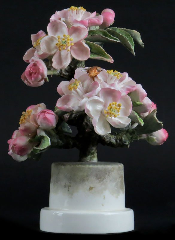 Royal Worcester Apple Blossom and Bee Porcelain Figure. (1 of 1)