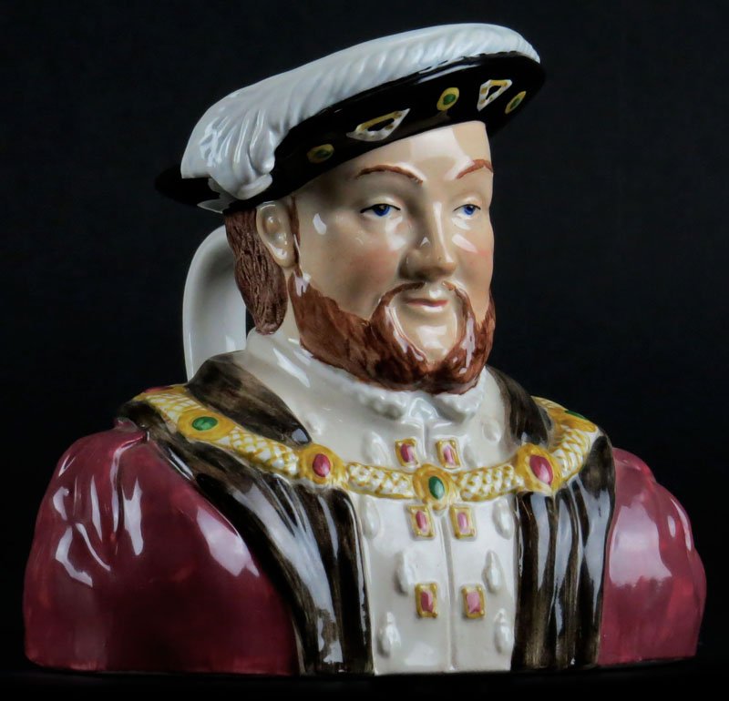 Woods & Son Handpainted England Porcelain King Henry: Woods & Son Handpainted England Porcelain King Henry VIII Character Jug. Signed. Good Condition. Measures 5-1/2 Inches Tall and 6 Inches Wide. Shipping $20.00