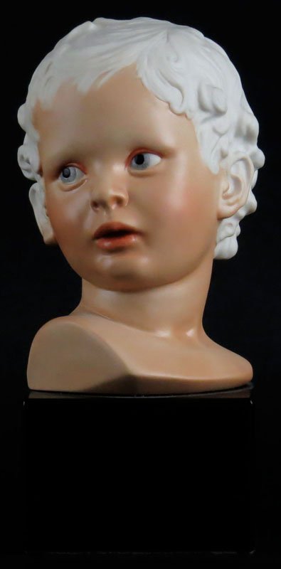 Cybis Porcelain Bust of Young Boy Sculpture Mounted on (1 of 1)