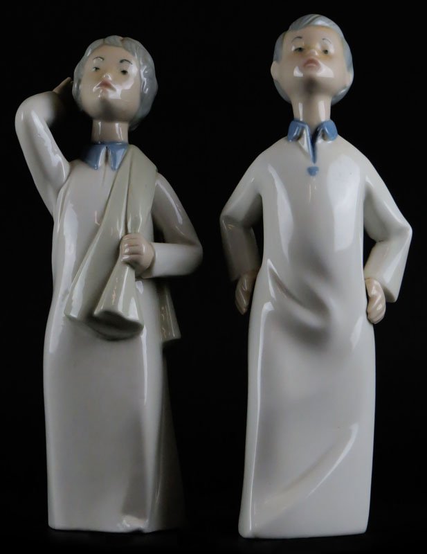 Two (2) Rex Valencia Spain Porcelain Figures Boy at (1 of 1)