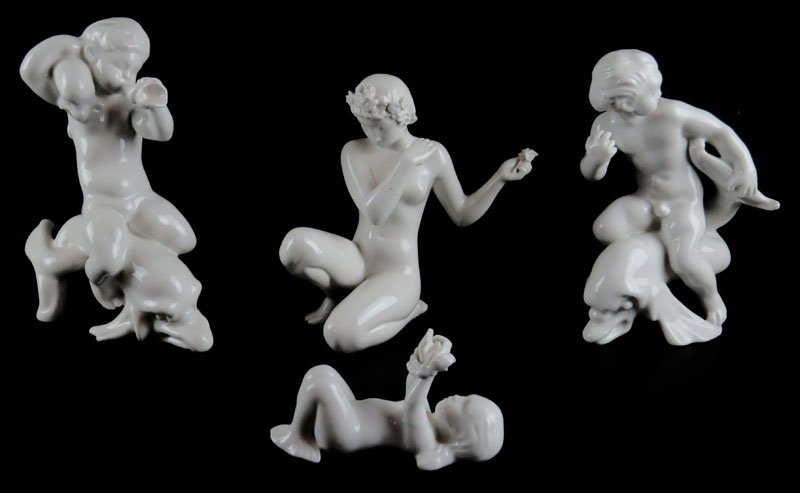 Four (4) B&G Bing and Grondahl Denmark Blanc de Chine (1 of 1)