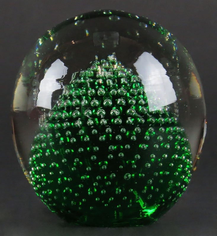 Holmegaard Danish Green Controlled Bubble Glass (1 of 1)
