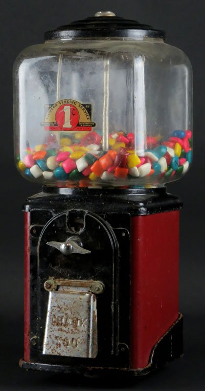 Vintage Pioneer Vending Service 1-Cent Gum Ball (1 of 1)