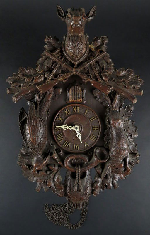 Vintage Wooden Cuckoo Clock Lux Waterbury Conn USA. (1 of 1)