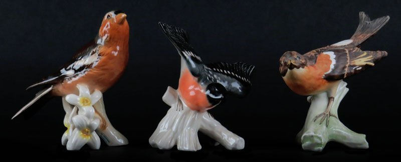 Three (3) Goebel W. Germany Bird Figurines. Signed. (1 of 1)