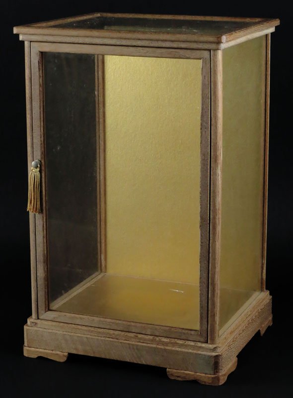 Wood and Glass Display Case with Door. Unsigned. Good (1 of 1)