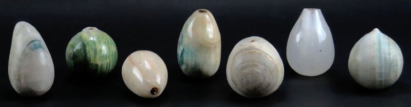 Seven (7) Piece Lot of Stone Fruit Figures. Most (1 of 1)