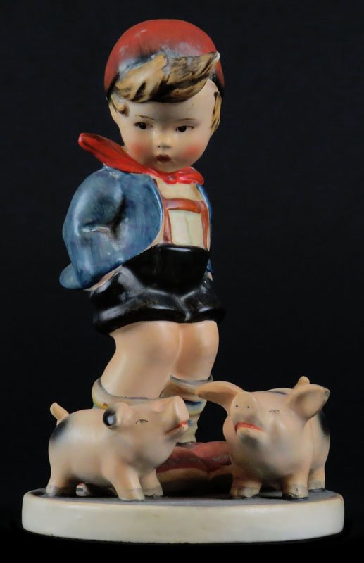 Goebel Hummel Figurine Farm Boy in Big Shoes With Two (1 of 1)