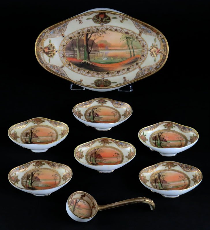 Vintage Nippon Porcelain Serving Dish with Gilt (1 of 1)