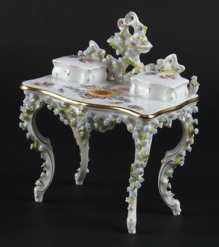 Vintage Ornate Dresden Style German Porcelain Miniature (1 of 1)
