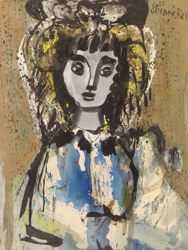 Etienne Ret American (born1900- ) Mixed Media on Paper (1 of 1)