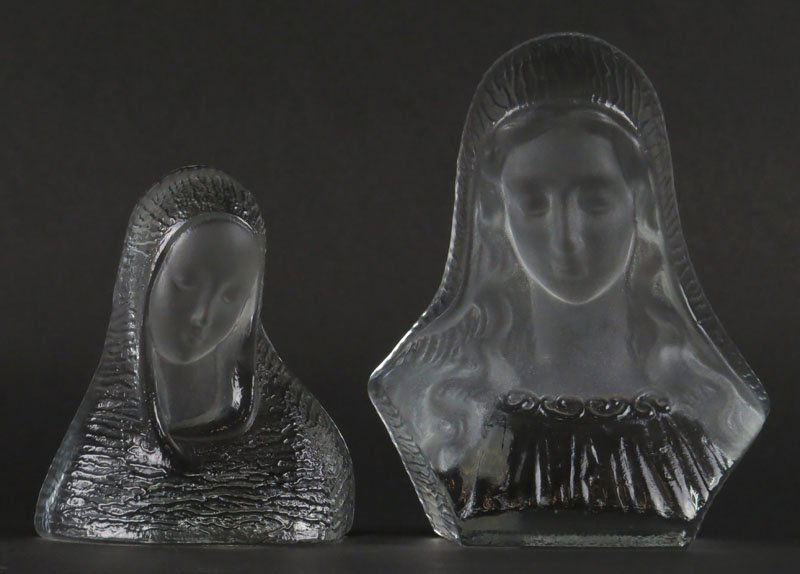 Two (2) Hand Made Viking Crystal Art Glass Figures of (1 of 1)