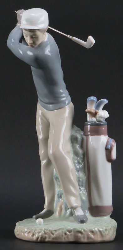 Lladro Spain Porcelain Figure Golfer #4824. Signed. (1 of 1)
