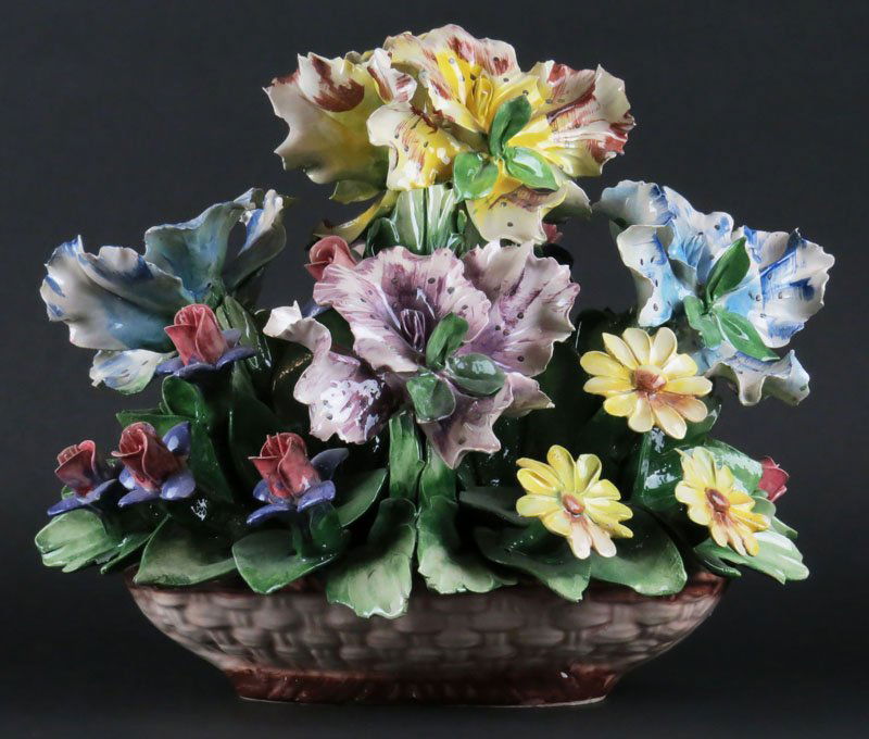 Capodimonte Porcelain Centerbowl with Floral (1 of 1)