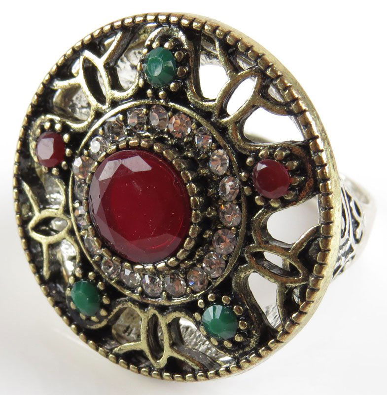 Sterling Silver, Bronze, White Topaz, Ruby and Emerald (1 of 1)