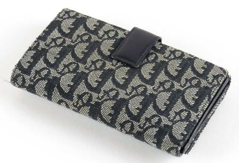 Christian Dior Fabric and Leather Wallet. Dior Logo (1 of 1)