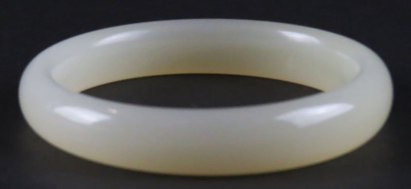 Chinese or Afghanistan Yellowish Jade Bangle Bracelet. (1 of 1)