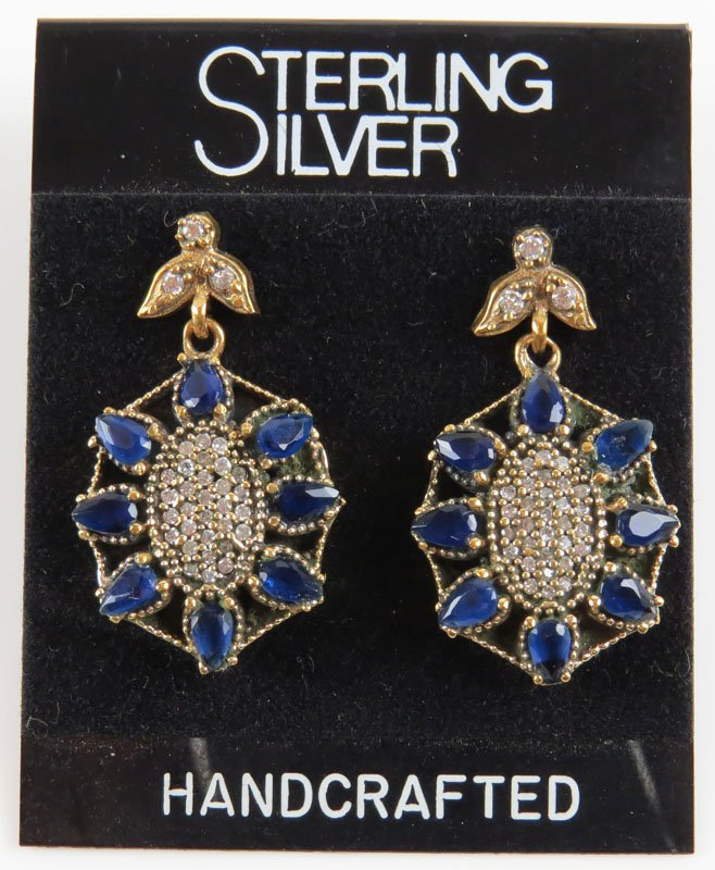 Sterling Silver, Bronze, White Topaz and Blue Sapphire (1 of 1)