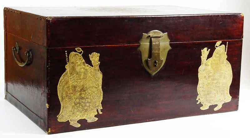 Vintage Asian Lacquered and Enameled Blanket Chest. (1 of 1)