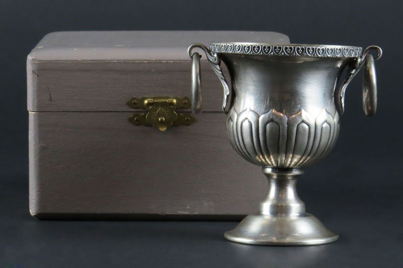 Japanese 950 Sterling Silver Trophy Urn with Ring (1 of 1)