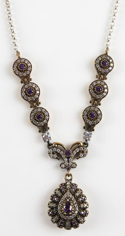 Sterling Silver, Bronze, White Topaz and Amethyst (1 of 1)