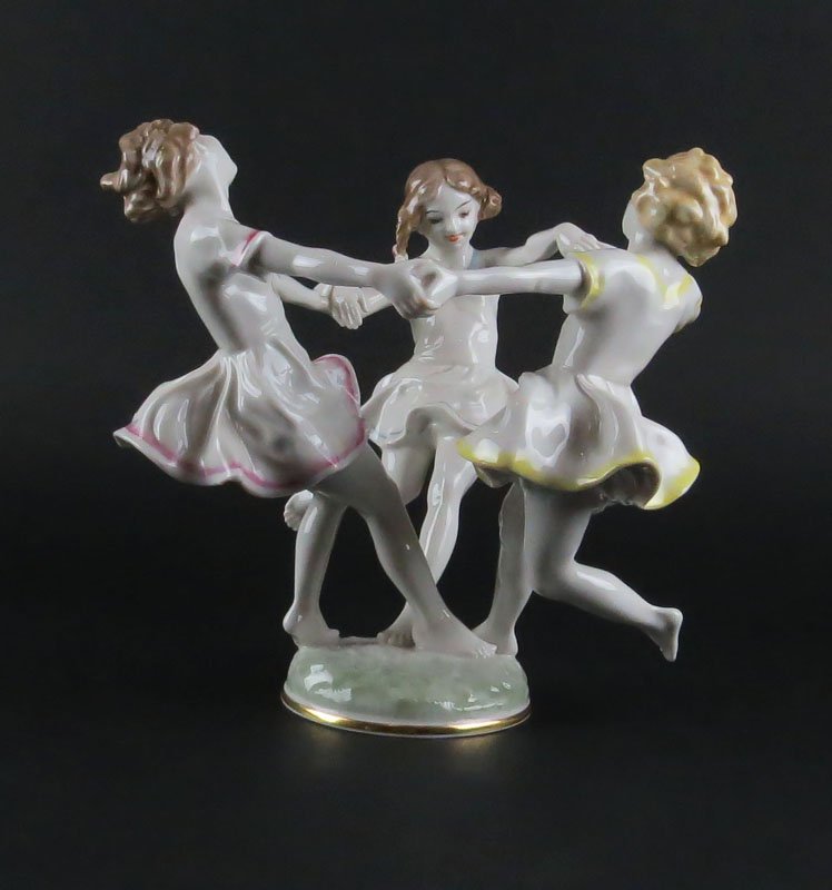 Hutschenreuther Porcelain Figure "Ring Around the Rosy" (1 of 1)