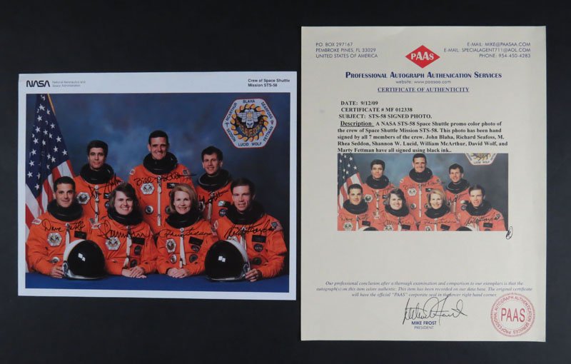 Astronaut Autographed NASA Space Shuttle Crew of Space (1 of 1)