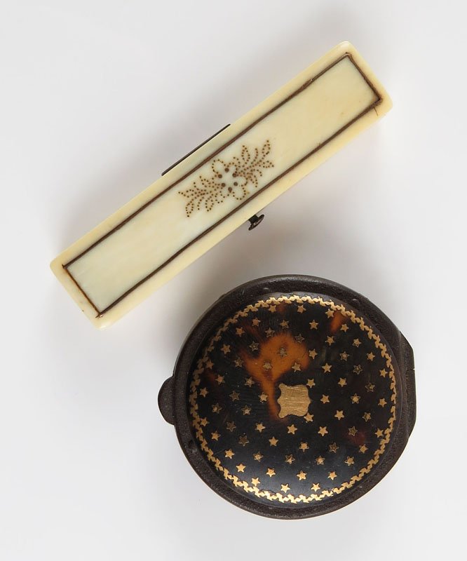 Two (2) 19th Century Antique High Quality Pique Items (1 of 1)