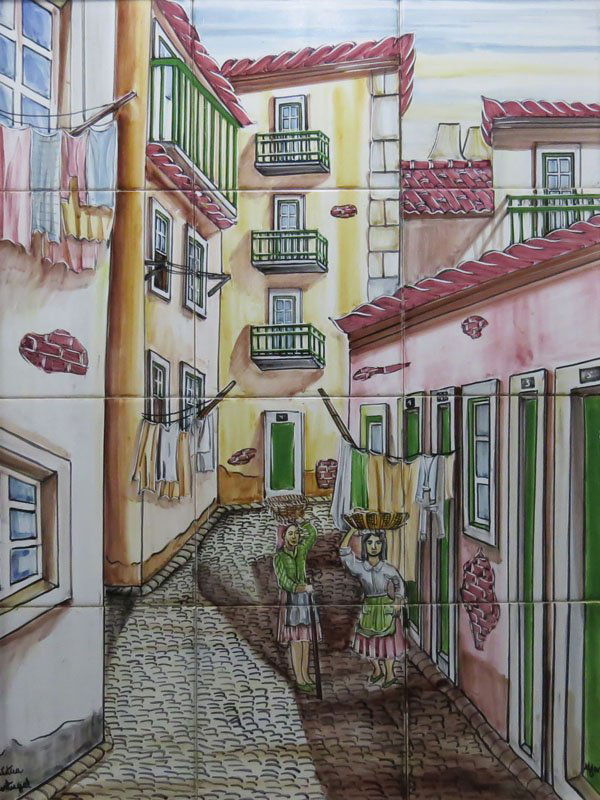 Modern Portugal Tile Painting Framed. Signed. Good (1 of 1)