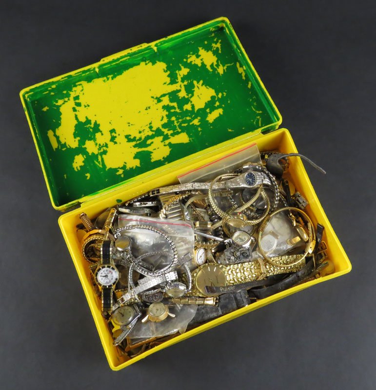 Tray Lot of Miscellaneous Watches, Watch Parts, Etc. (1 of 1)