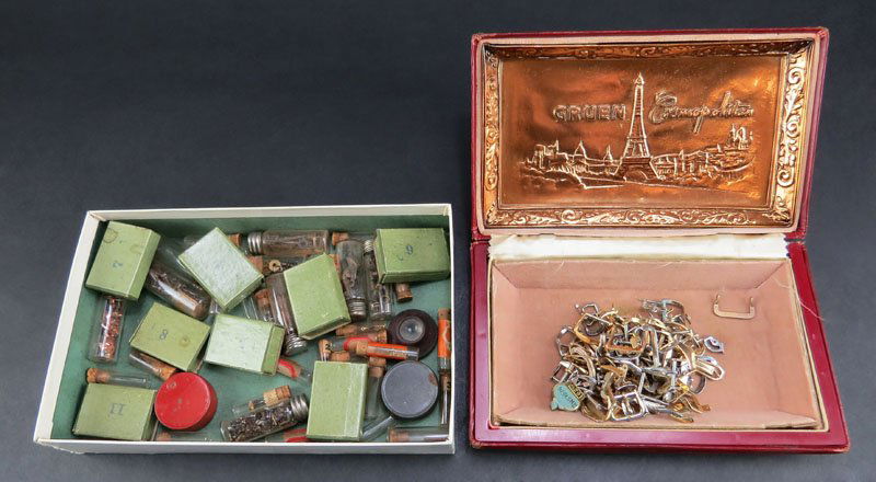 Tray Lot of Miscellaneous Watch Repair Parts and Wrist (1 of 1)