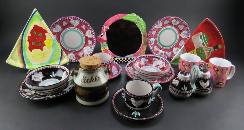 Colorful Italian Ceramic Items Box Lot. Good Condition. (1 of 1)