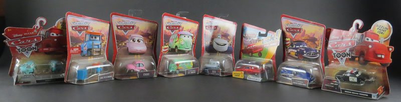 Eight (8) Disney Pixar Die-Cast Cars Including Two (2) (1 of 1)